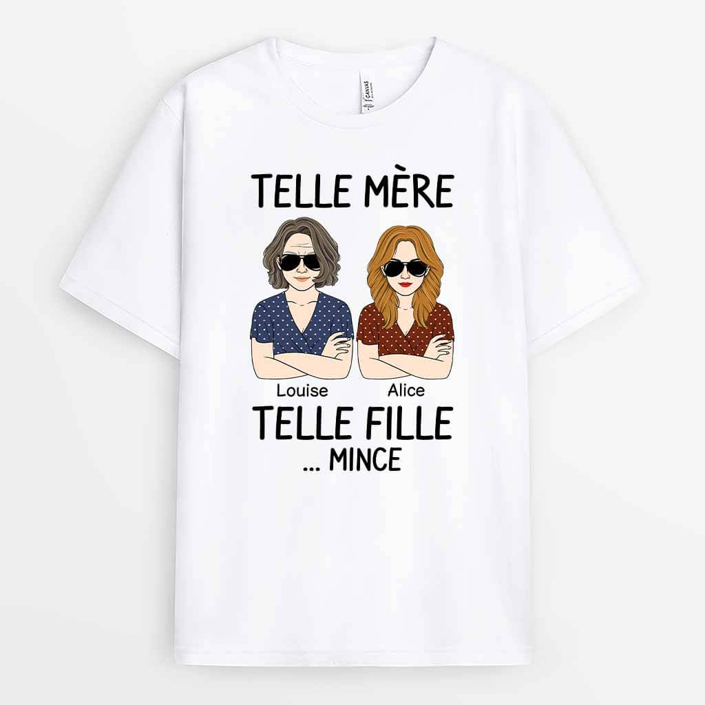 Telle Mère, Telle Fille - Cadeau Personnalisé | T-shirt pour Maman