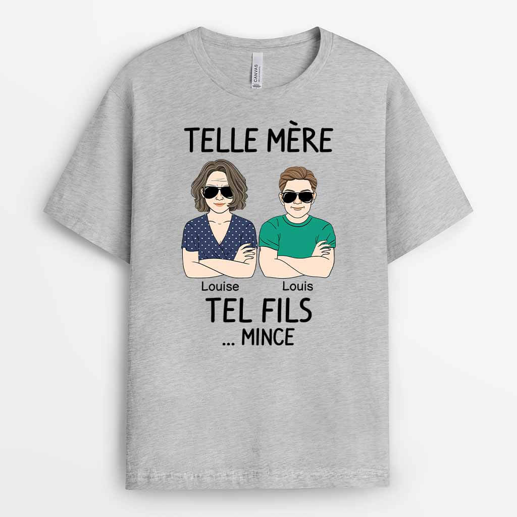 1661AFR2 t shirt telle mere_ telle fille personnalise