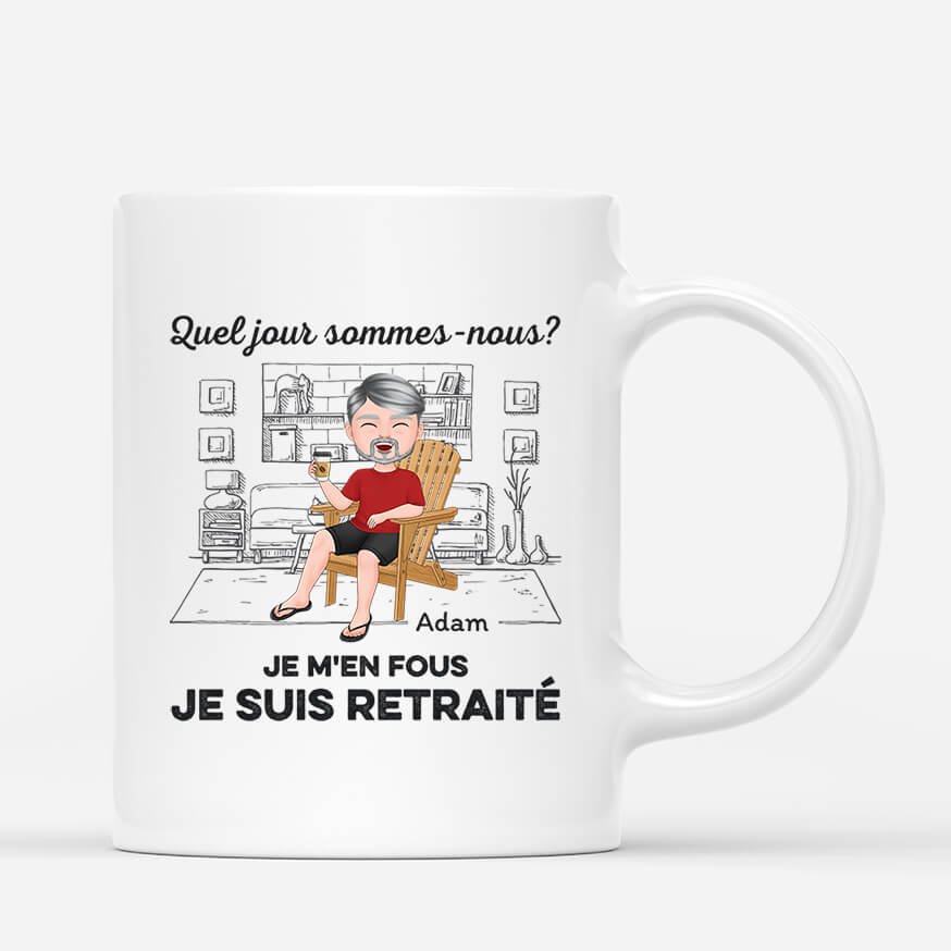 Quel Jour Sommes-Nous Peu Importe Je Suis En Retraite - Cadeau Personnalisé | Mug pour Retraite