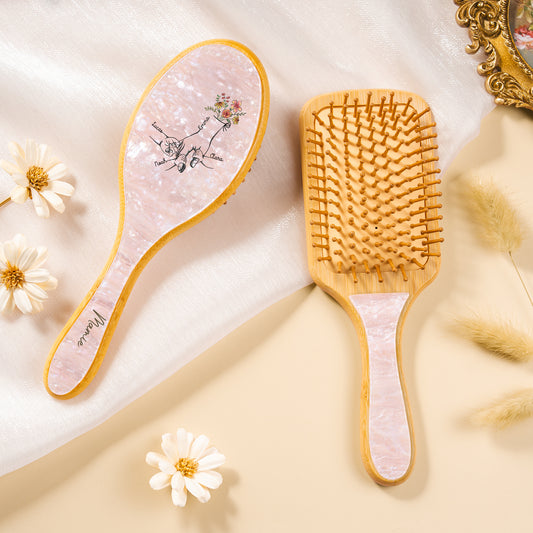 1672AFR2 tenir la main de mamie maman brosse a cheveux personnalisee en acetate imprimee uv 1672aq6p5a