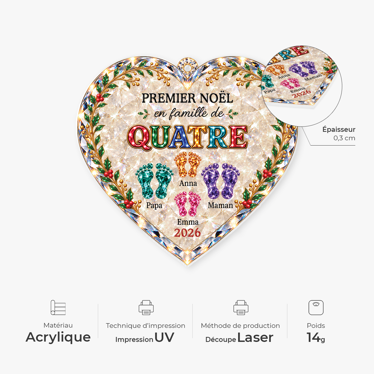 16799OH ProAcrylicOrnament CouFR RnDNone IdeHa NicFamily