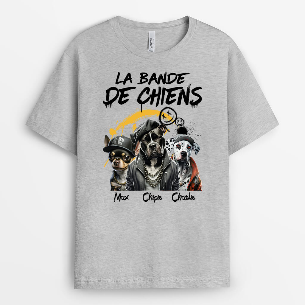 La Bande du Chien - Cadeau Personnalisé | T-shirt pour Amoureux des Animaux