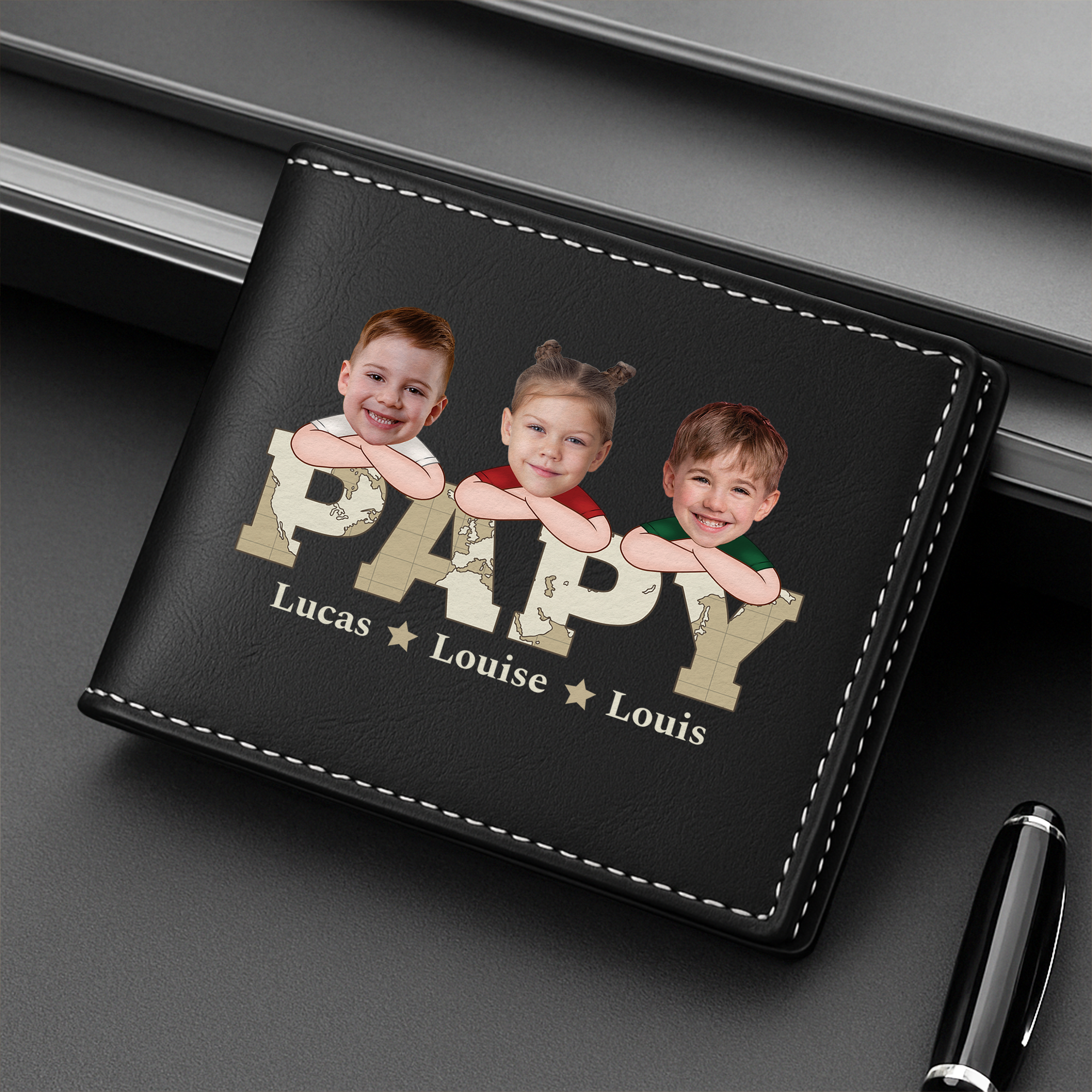 1717JFR2 portefeuille en cuir personnalise papa avec visages 1717j_578f2c68 6a13 481e a4c9 b81b9db933df