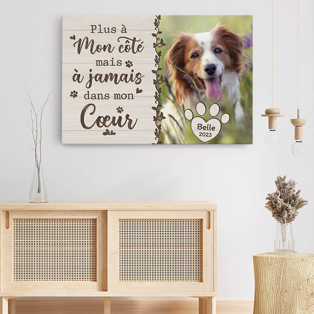 1727CFR3 toile plus a notre cote mais a jamais dans mon coeur personnalise