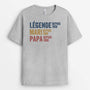 1732AFR2 t shirt legende mari papa papy depuis version blanc personnalise