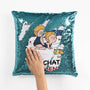 1771PFR2 coussin sequin mes chats dorment personnalise
