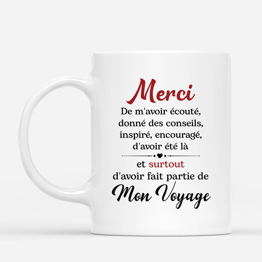 1795MFR2 mug merci davoir fait partie de mon voyage personnalise