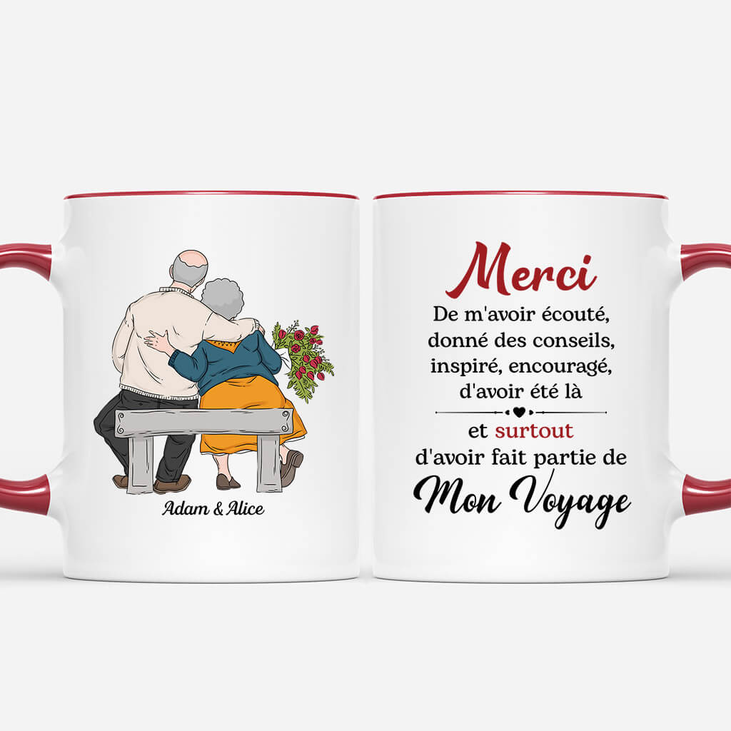 1795MFR3 mug merci davoir fait partie de mon voyage personnalise