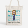 1844BFR1 tote bag infirmiere heros de la vie reelle personnalise