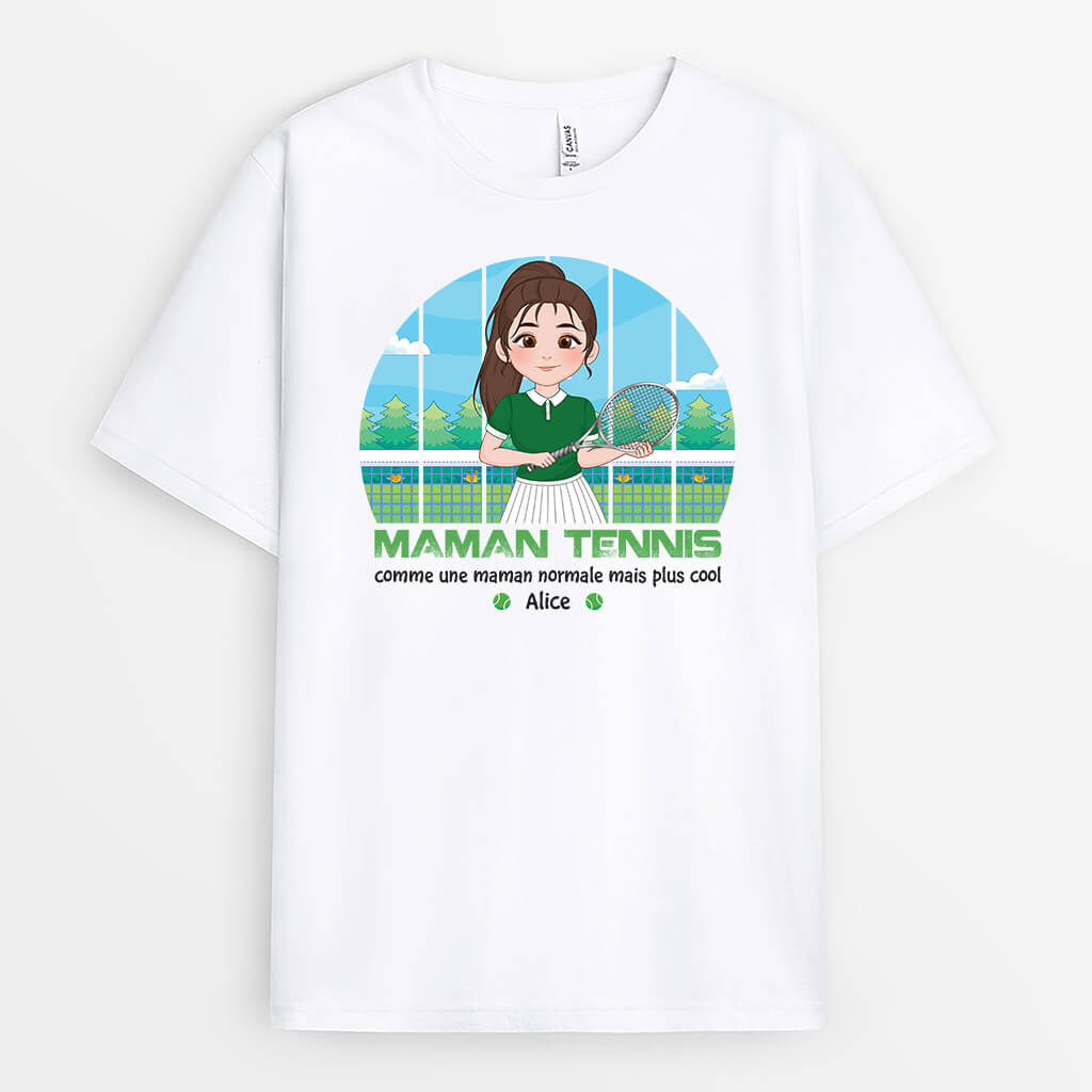 Maman Tennis - Cadeau Personnalisé | T-shirt pour Femme