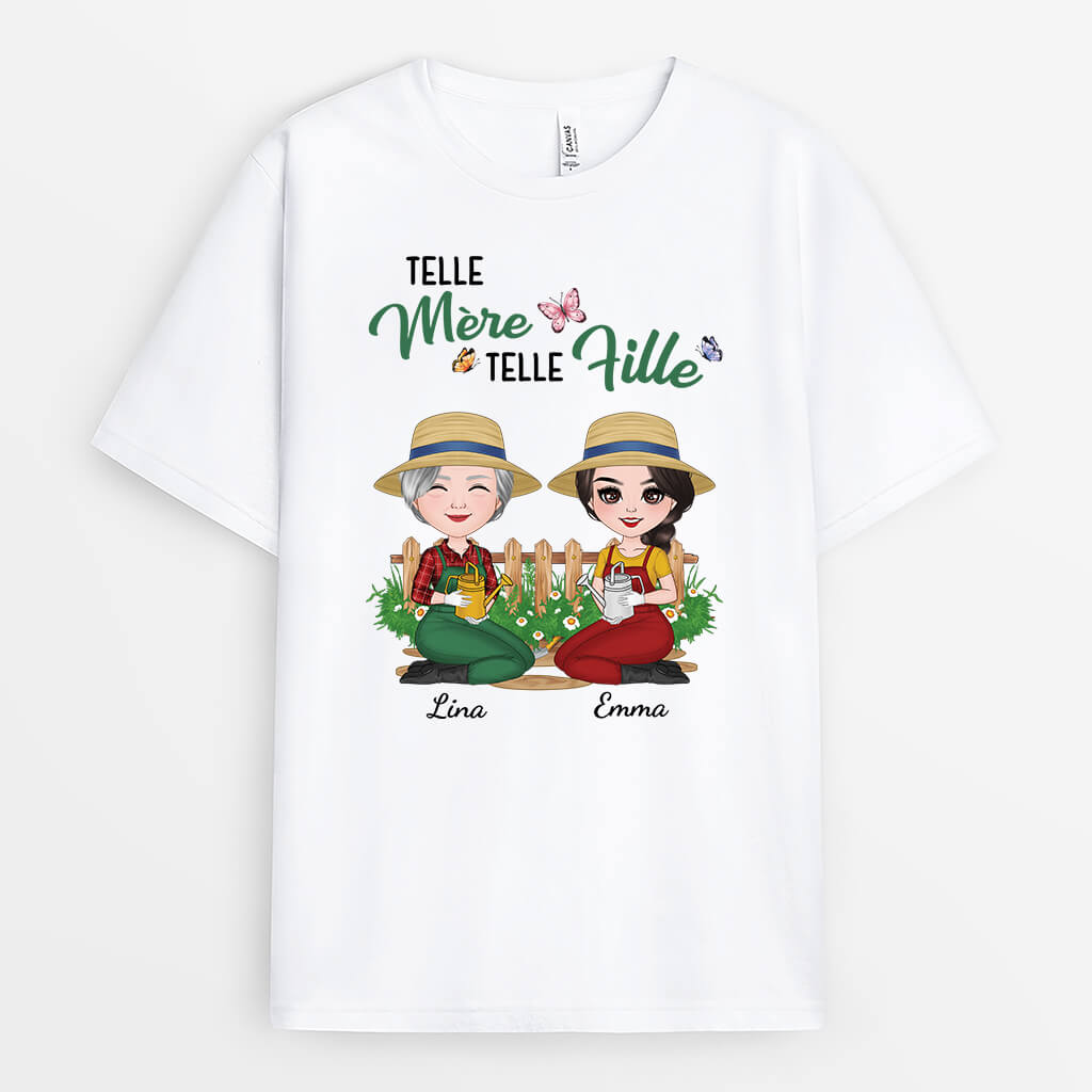 Telle Mère Telle Fille - Cadeau Personnalisé | T-shirt Pour Maman