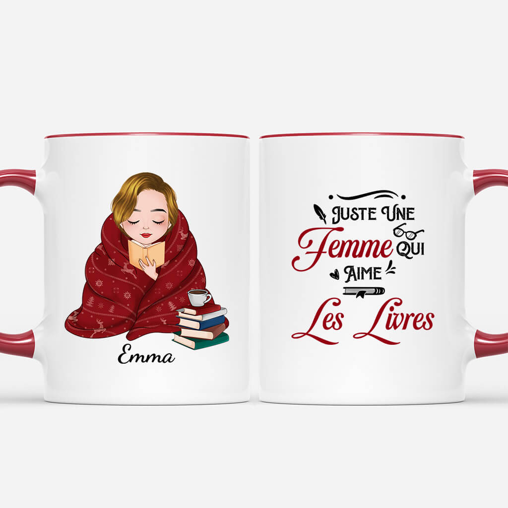 Juste Une Femme Qui Aime Les Livres - Cadeau Personnalisé | Mug Pour Femme