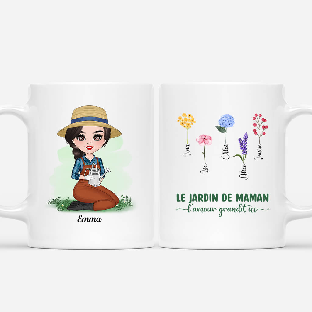 Jardin De Maman/Mamie - Cadeau Personnalisé | Mug pour Femme