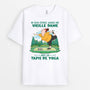 1888AFR1 t shirt ne sous estimez jamais la femme avec un tapis de yoga personnalise