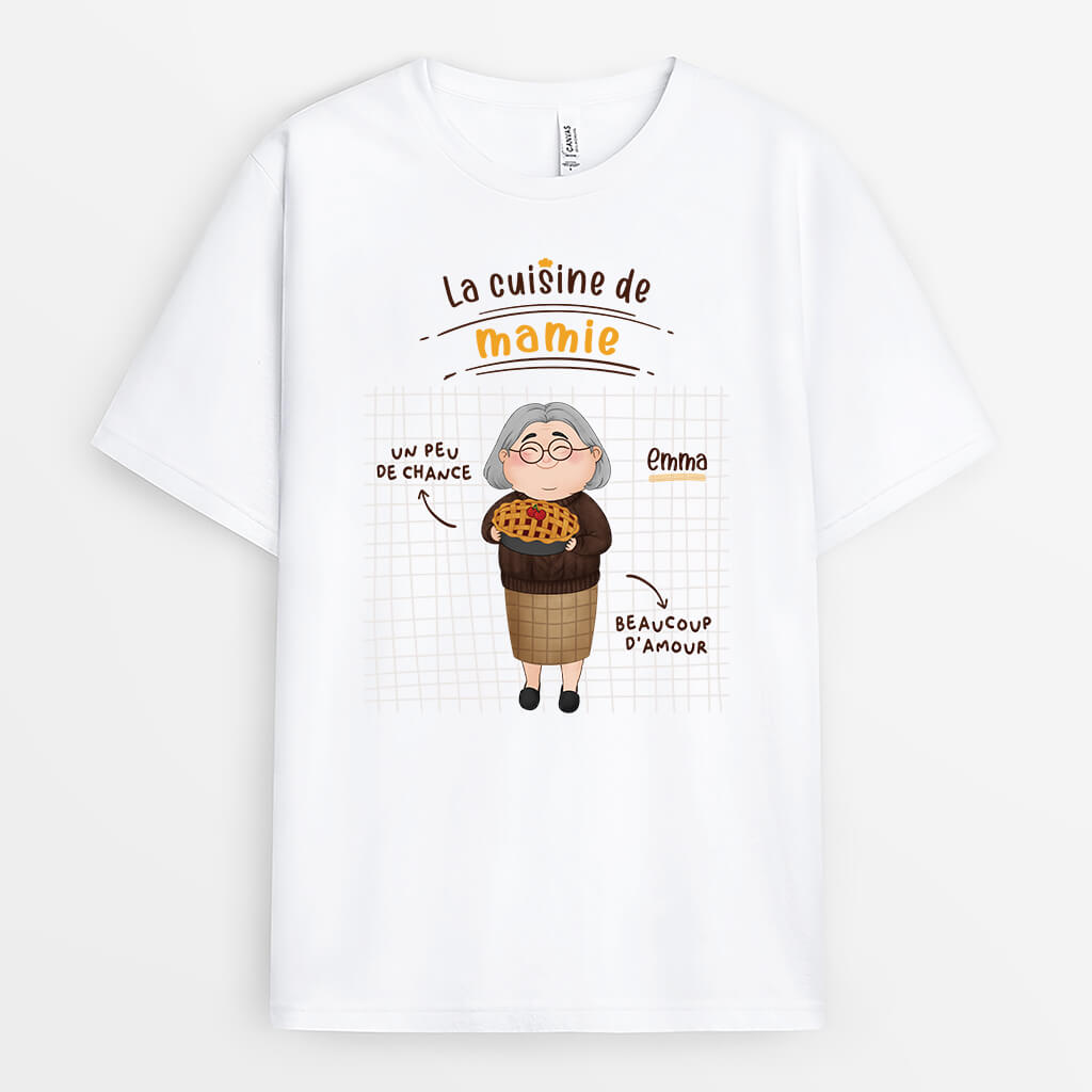 1891AFR1 t shirt la cuisine de maman personnalise