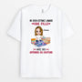 1904AFR1 t shirt ne sous estimez jamais une femme avec ses affaires de couture personnalise