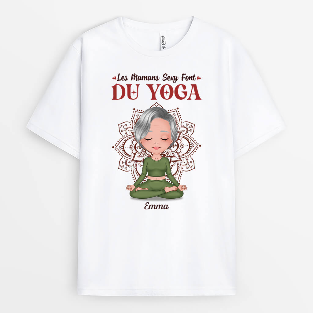 Les Mamans Sexy Font Du Yoga - Cadeau Personnalisé | T-shirt Pour Femme