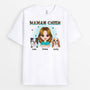 1915AFR1 t shirt maman chien leopard mignonne personnalise