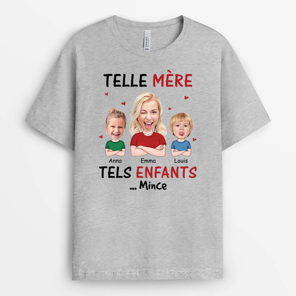 Comme La Mère, Comme Les Enfants, Oh Zut - Cadeau Personnalisé | T-shirt pour Femme