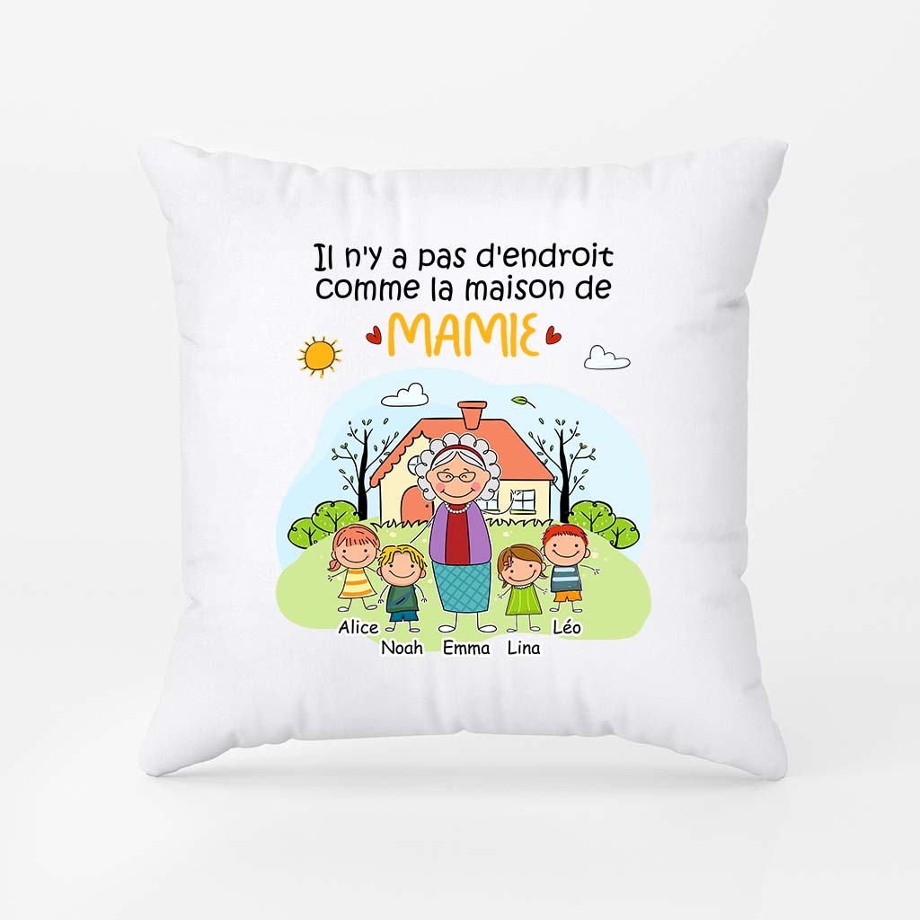 Il N'y A Pas D'Endroit Comme La Maison De Mamie/Papy/Maman/Papa - Cadeau Personnalisé | Coussin pour Tous