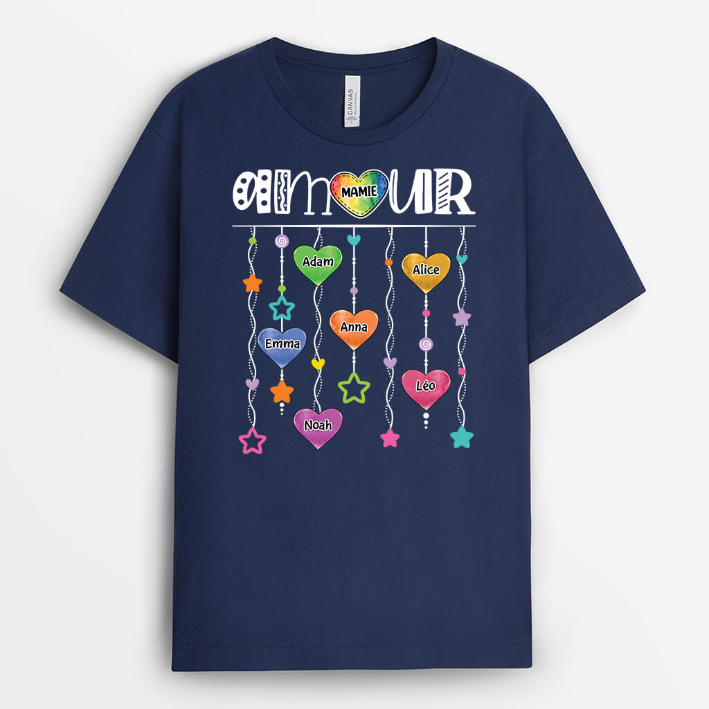 Amour Fil de Coeur Coloré - Cadeau Personnalisé | T-shirt pour Femme