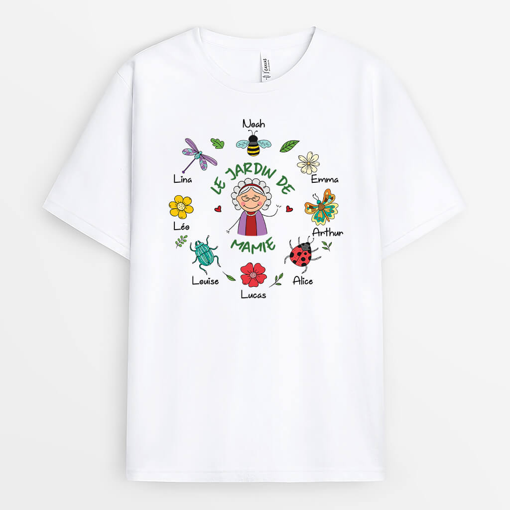 Le Jardin De Mamie/ Maman - Cadeau Personnalisé | T-shirt pour Femme