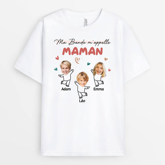 1962AFR1 t shirt ma bande mappelle mamie maman personnalise