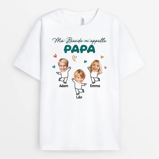 1962AFR1 t shirt ma bande mappelle papy papa personnalise