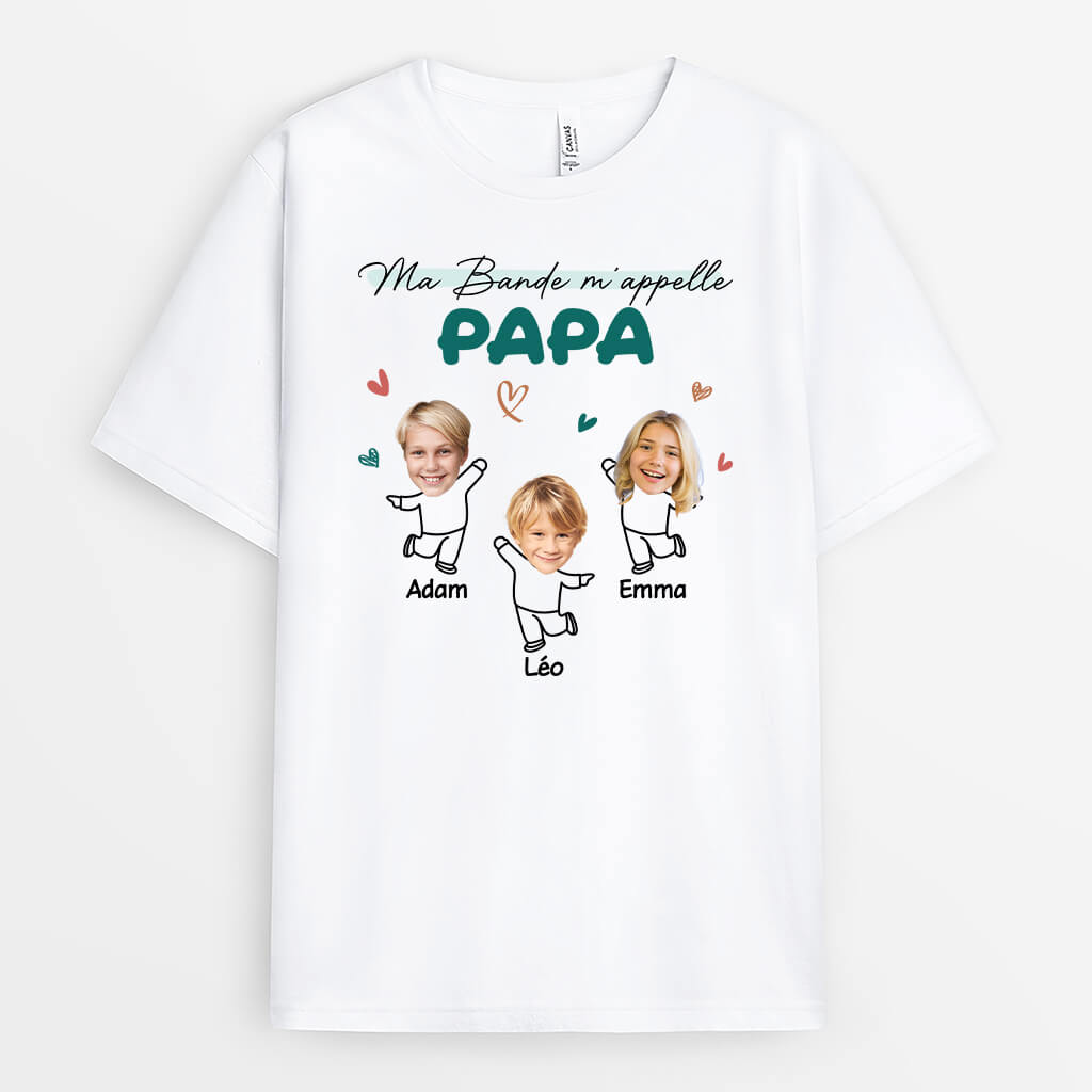 Ma Bande M'Appelle Papy/Papa - Cadeau Personnalisé | T-shirt pour Homme