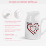 1969OFR4 vase personnalise maman mamie coeurs rouges 1969okn7a