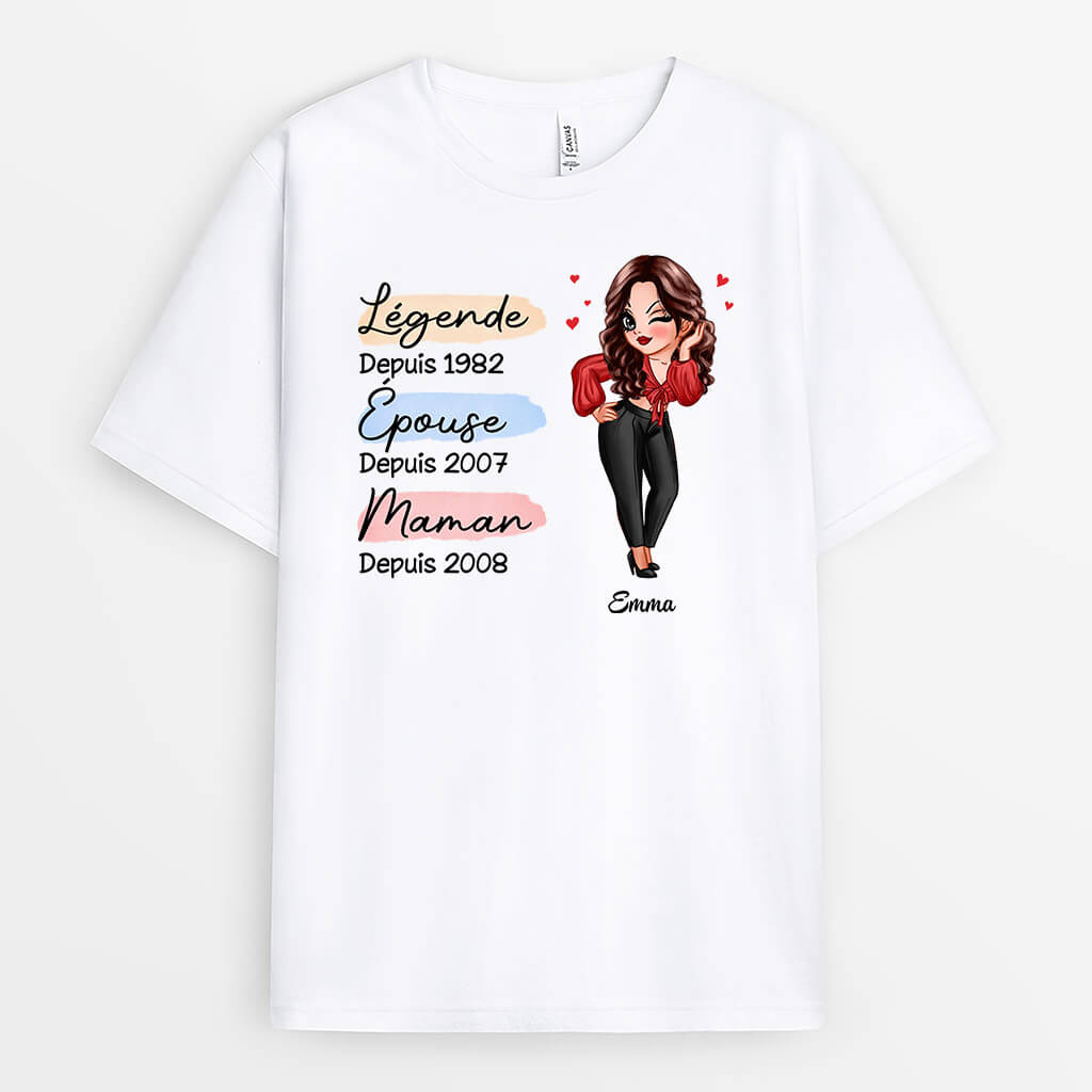 Légende Femme Stylée - Cadeau Personnalisé | T-shirt pour Femme