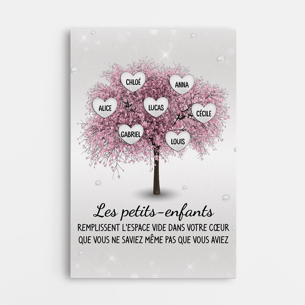 Toile Cherry Blossom Coeur - Cadeau Personnalisé | Toile pour Famille