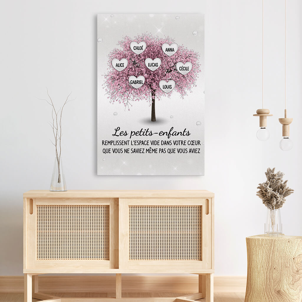 1974CFR3 toile toile cherry blossom coeur personnalise