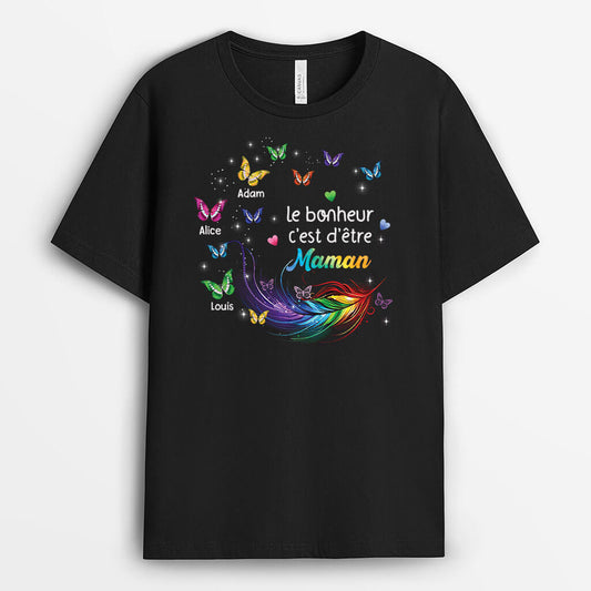 1980AFR2 t shirt bonheur de maman mamie avec papillons personnalise_daae7f2d 31a4 4b65 8256 16b2b8fe459b