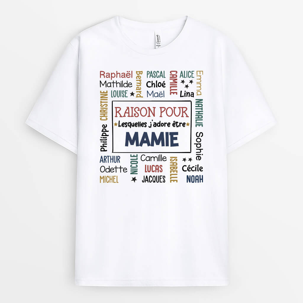 Raisons Pour Lesquelles J'Aime Être Papy/Mamie - Cadeau Personnalisé | T-shirt pour Grands-Parents
