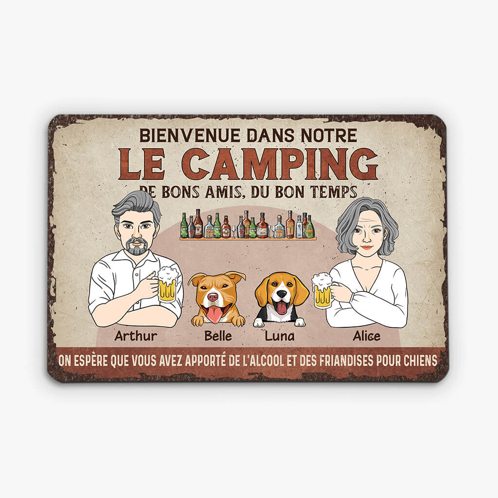 1984EFR2 plaque en metal le chaos de bons amis et du bon temps version chien personnalisee_1dd35f98 8100 4c32 8b30 e3f697c21034