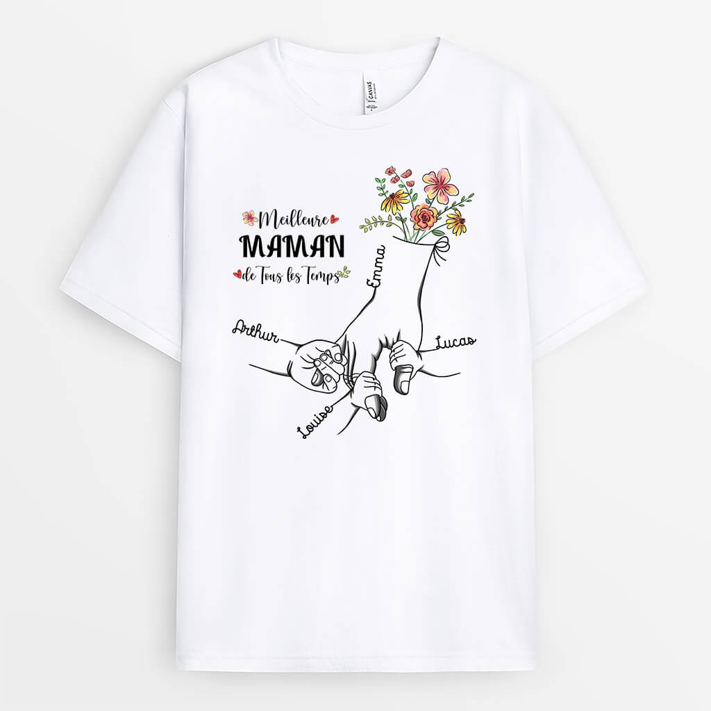 Meilleure Maman de Tous les Temps - Cadeau Personnalisé | T-shirt Pour Maman