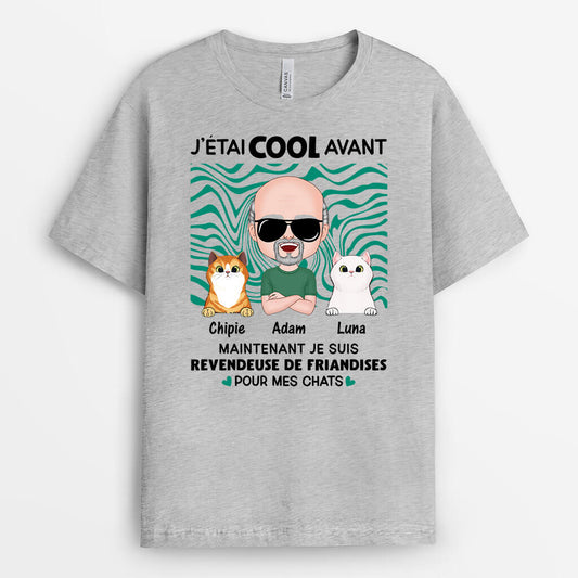 1987AFR2 t shirt revendeur de friandises pour mes chats personnalise