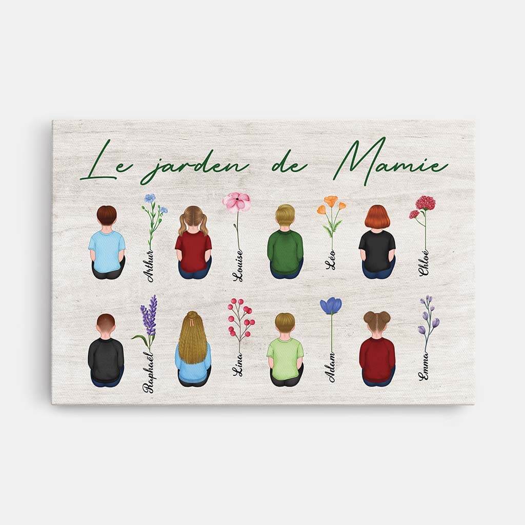 Le Jardin de Maman/Mamie - Cadeau Personnalisé | Toile Pour Amoureux des Animaux