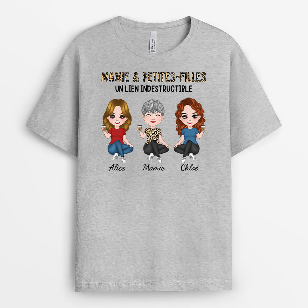 Un Lien Indestructible de Maman Et Filles - Cadeau Personnalisé | T-shirt Pour Maman