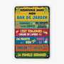 2004EFR2 plaque en metal bienvenue sur notre patio personnalisee