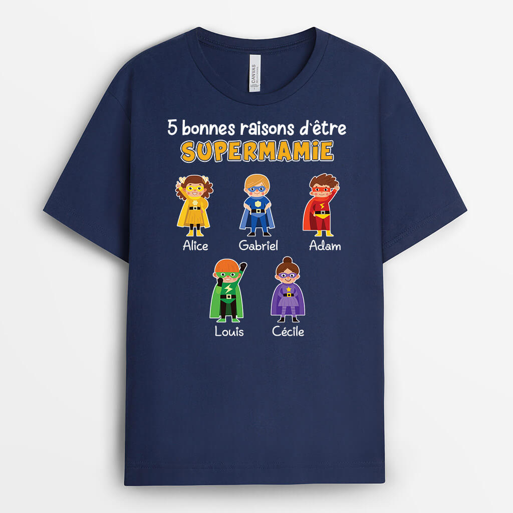 3 Bonnes Raisons D'Être Super Maman - Cadeau Personnalisé | T-shirt Pour Famille