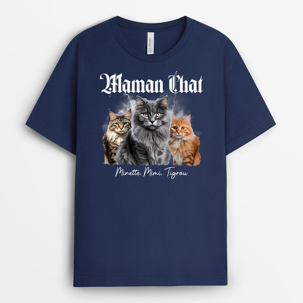 Papa Chat/ Maman Chat - Cadeau Personnalisé | T-shirt pour Amoureux des Animaux