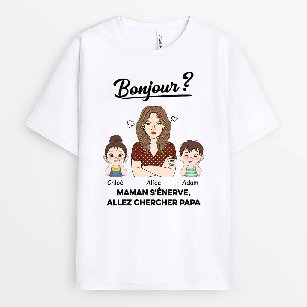 Va Chercher Maman - Cadeau Personnalisé | T-shirt pour Papa