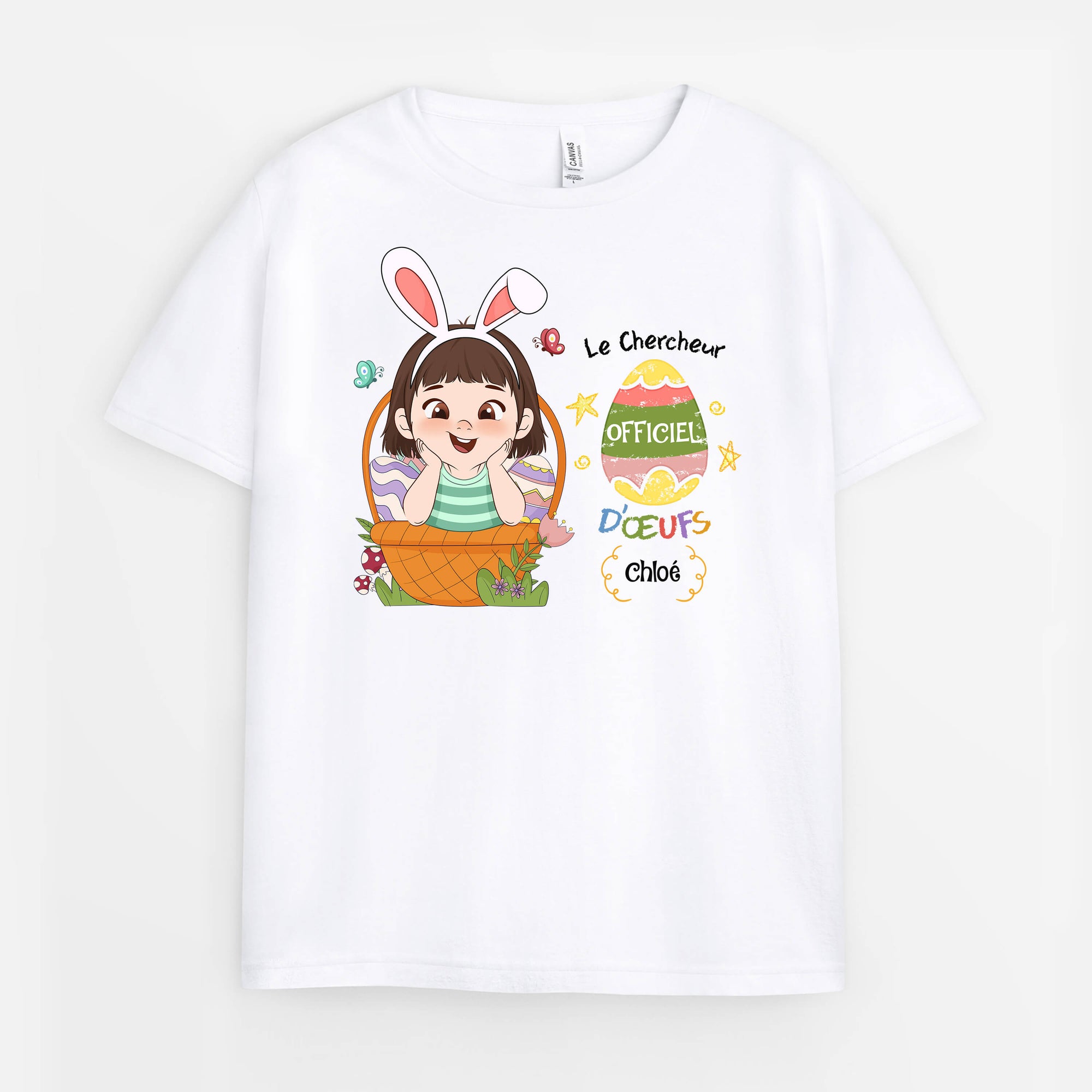 Le Chercheur Officiel D'œufs - Cadeau Personnalisé | T-shirt Pour Enfant