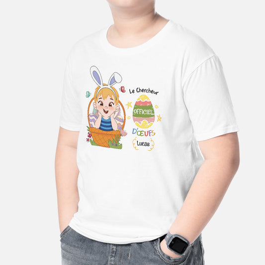 2033AFR2 t shirt pour enfant le chercheur officiel doeufs personnalise