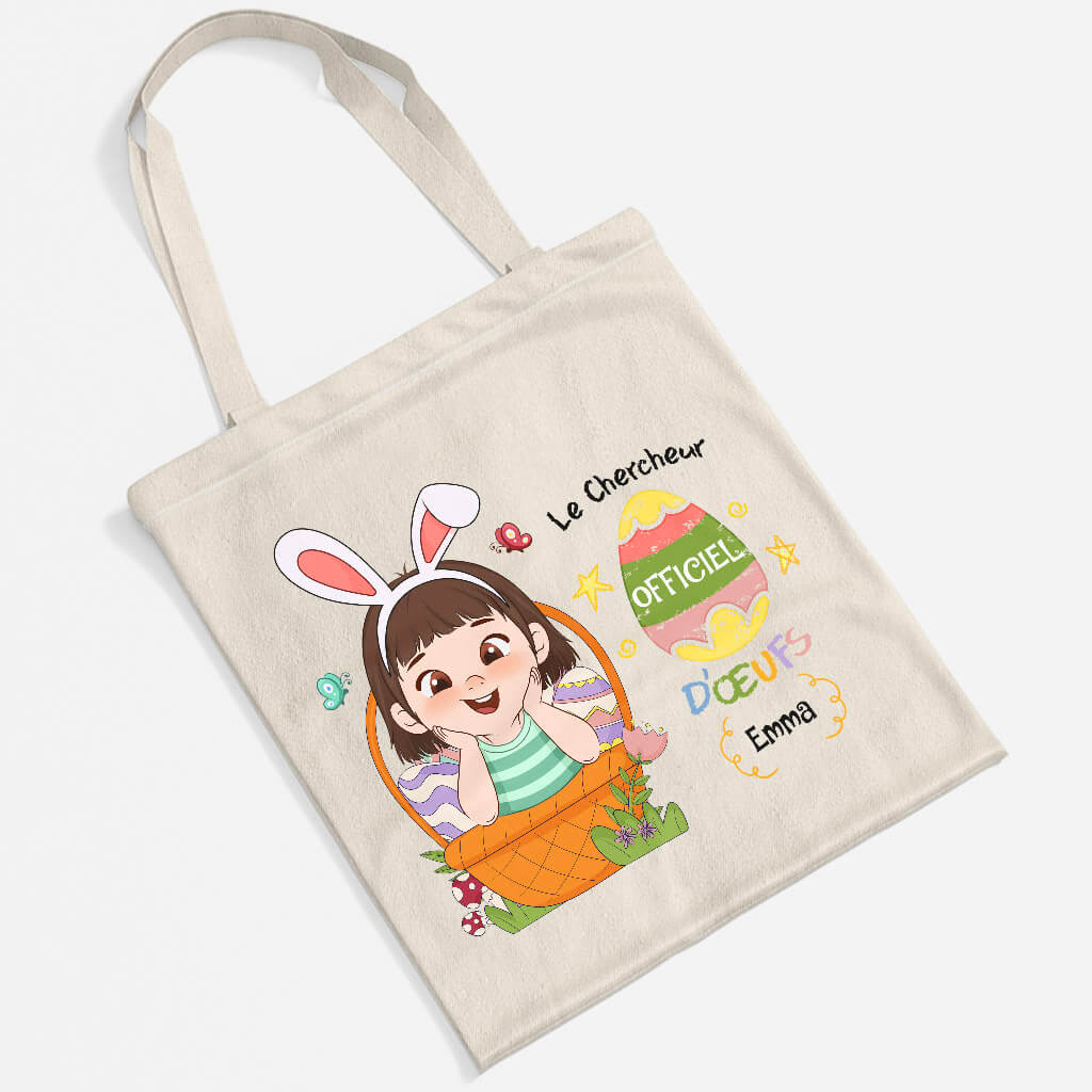 2033BFR2 tote bag le chercheur officiel doeufs personnalise