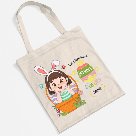 2033BFR2 tote bag le chercheur officiel doeufs personnalise
