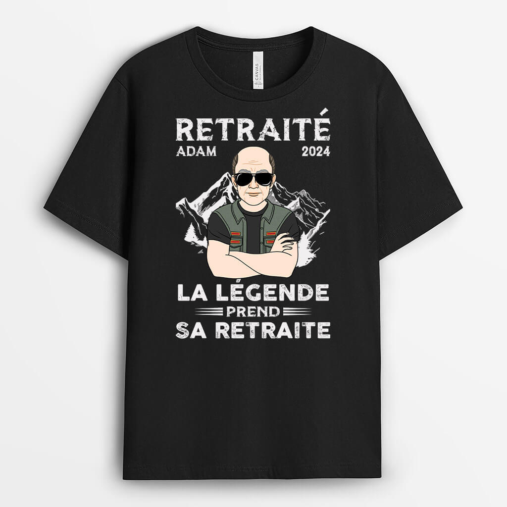 Légende Retraite - Cadeau Personnalisé | T-shirt Pour Homme