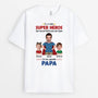 2040AFR1 t shirt super papa heros personnalise